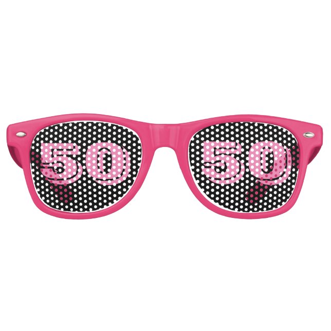 LUNETTES DE FÊTE RETRO 50E ANNIVERSAIRE 50 NOVELTY SOLEIL TONS (Devant)
