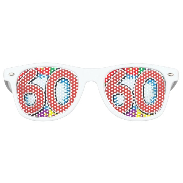 Lunettes De Fête Retro 60e anniversaire (Devant)