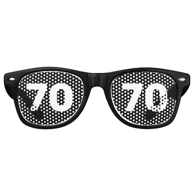 LUNETTES DE FÊTE RETRO 70E ANNIVERSAIRE 50 NOVELTY SOLEIL TONS (Devant)