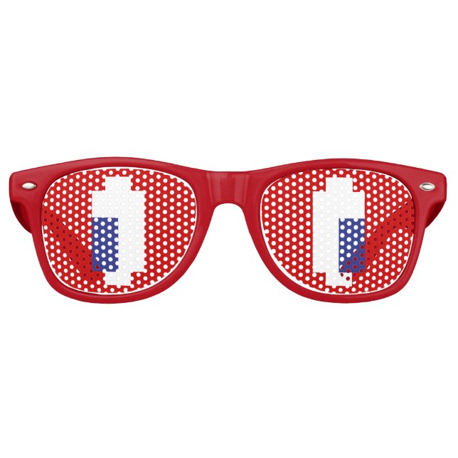 Lunettes De Fête Retro 8 bits Pixel Manga Eyes (Devant)