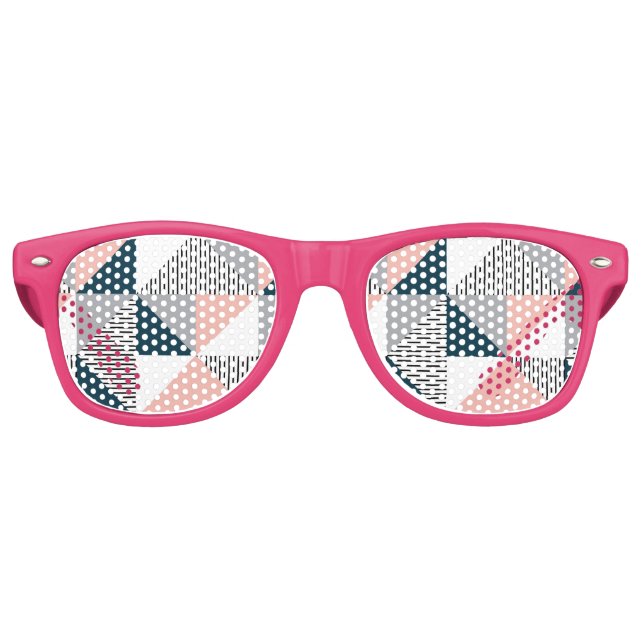 Lunettes De Fête Retro Abstract ful geometry (Devant)