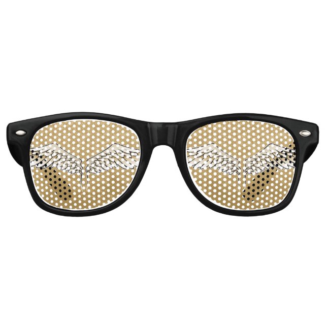 Lunettes De Fête Retro Ailes beige (Devant)
