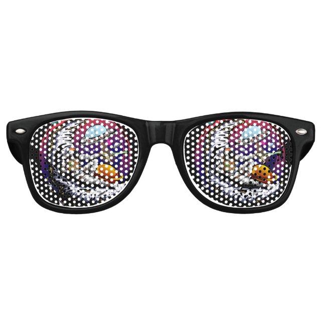 Lunettes De Fête Retro Aimant en pierre. (Devant)