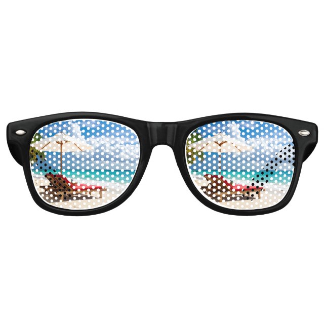 Lunettes De Fête Retro Amazing beach (Devant)
