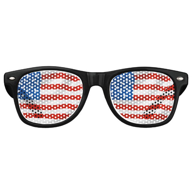 LUNETTES DE FÊTE RETRO AMÉRICAIN FLAG NOVELTY SUNGLASSES OMBRES (Devant)