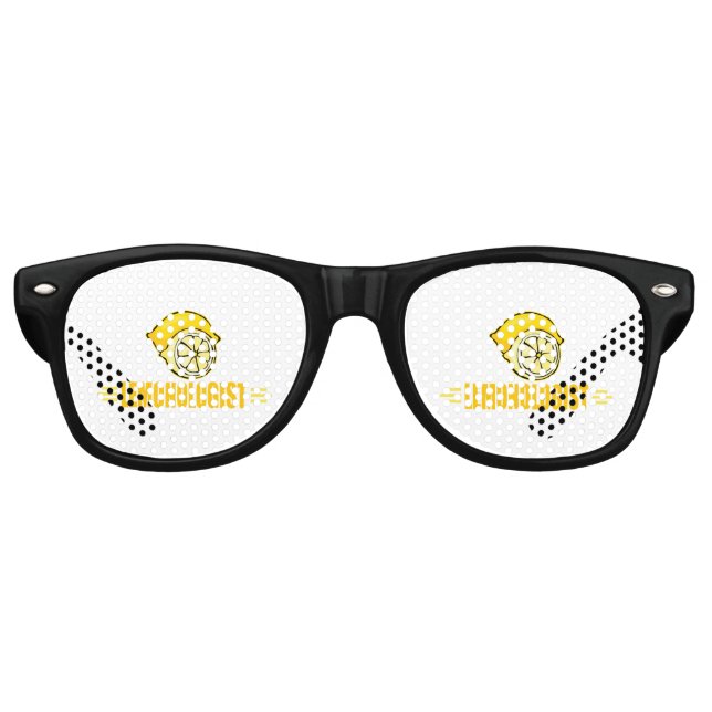 Lunettes De Fête Retro Amusant citron (Devant)