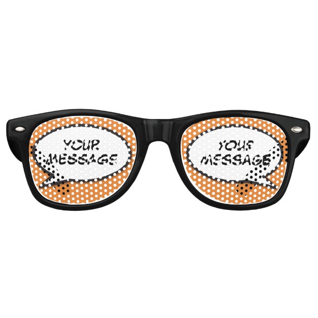 Lunettes De Fête Retro Amusants Moderne Discours Personnalisé Bulle (Devant)