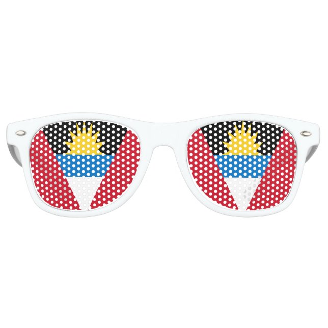 Lunettes De Fête Retro Antigua et Barbuda Flag (Devant)