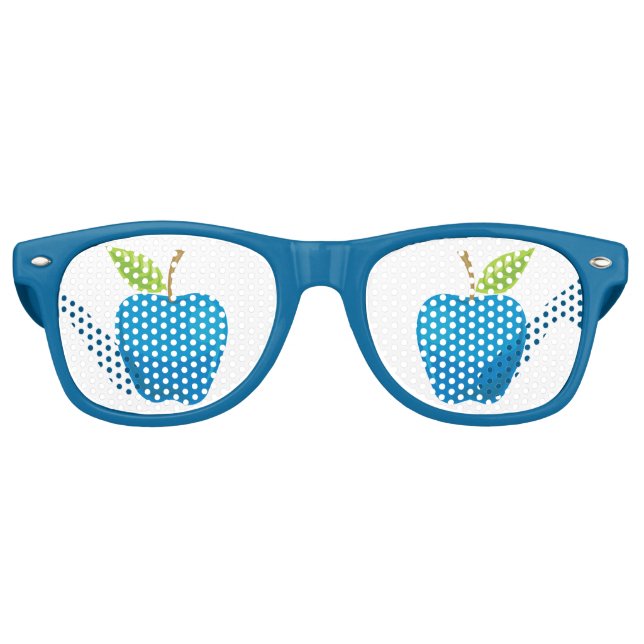 Lunettes De Fête Retro Apple Blue (Devant)