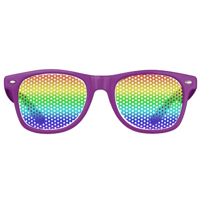 Lunettes De Fête Retro Arc-en-ciel (Devant)