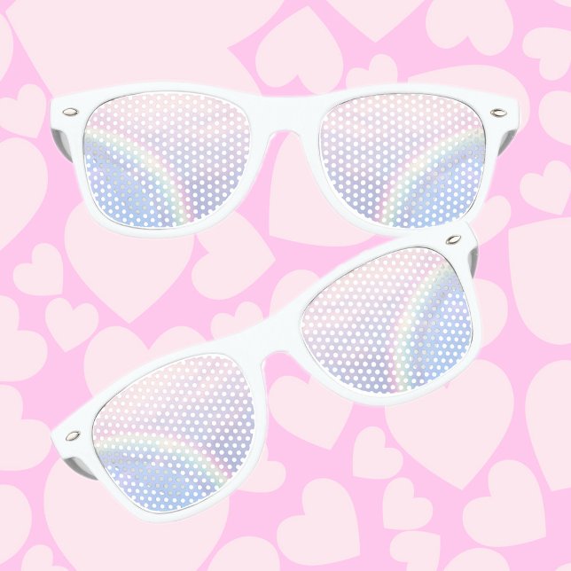 Lunettes De Fête Retro Arc en ciel d'espoir - pastel, mariage (Créateur téléchargé)