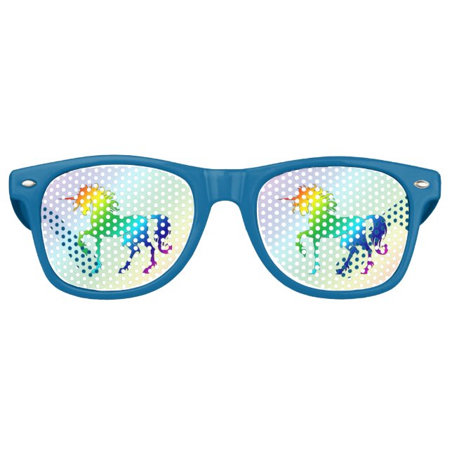 Lunettes De Fête Retro Arc-en-ciel Unicorn Party Shades (Devant)