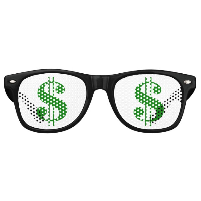 Lunettes De Fête Retro Argent AffaméAdult Retro Party Shades! (Devant)