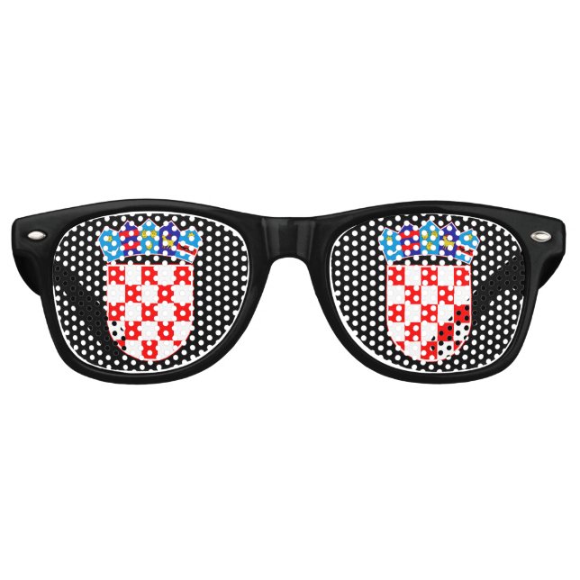 Lunettes De Fête Retro Armoiries de la Croatie (Devant)