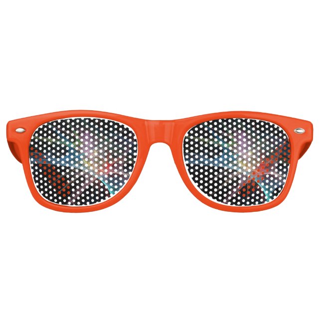 Lunettes De Fête Retro Art Abstrait Glace Arc-en-ciel (Devant)