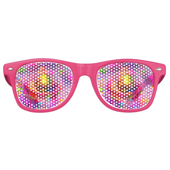 Lunettes De Fête Retro Art Floral Surreal (Devant)