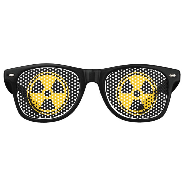 Lunettes De Fête Retro Avertissement de radioactivité (Devant)
