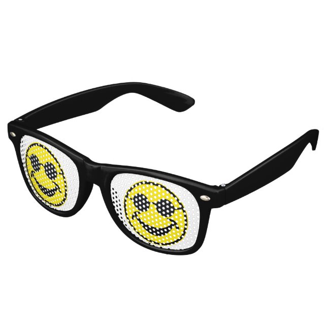 Lunettes De Fête Retro Aveugle jaune + votre fond & idées (Angulaire)