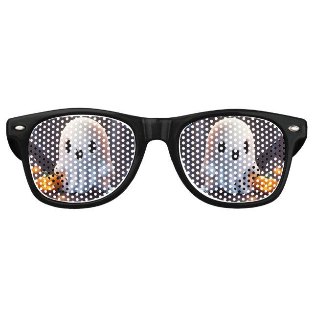 Lunettes De Fête Retro Baby Ghost Déplaisant mignon caractère Halloween (Devant)