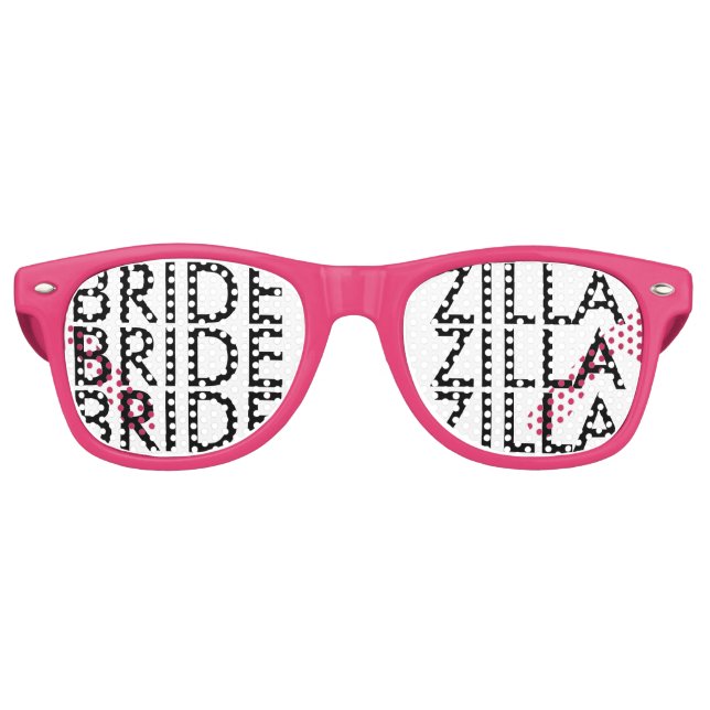 Lunettes De Fête Retro Bachelorette rose bridezilla nuances (Devant)