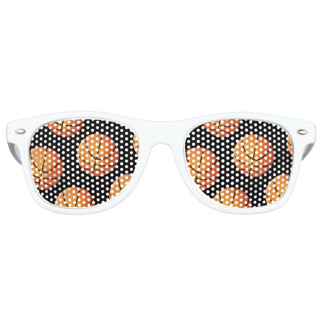 Lunettes De Fête Retro Ballons de basket | Cadeau sportif (Devant)