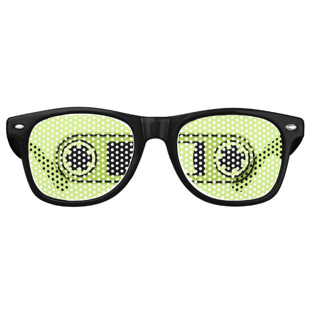 Lunettes De Fête Retro Bande de cassette audio verte (Devant)