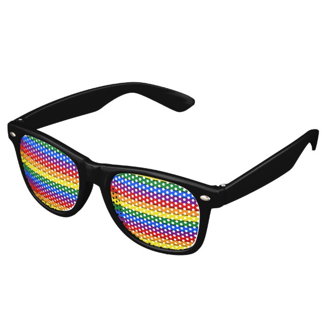 Lunettes De Fête Retro Bandes LGBT de fierté (Angulaire)