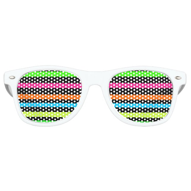 Lunettes De Fête Retro Bandes néon (Devant)