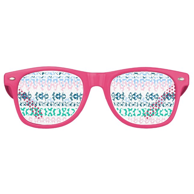 Lunettes De Fête Retro Beau pastel motif (Devant)