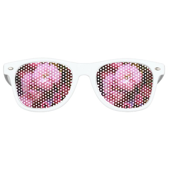 Lunettes De Fête Retro Belles fleurs de cerisiers rose printemps (Devant)