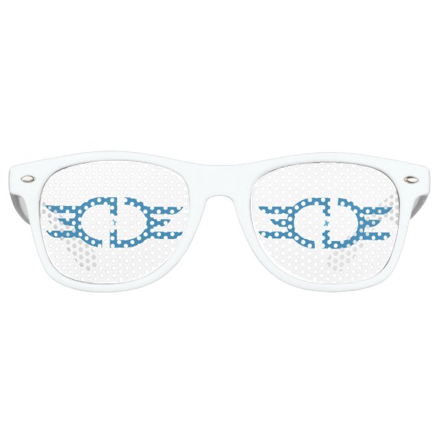 Lunettes De Fête Retro Bleu EDGE (Devant)
