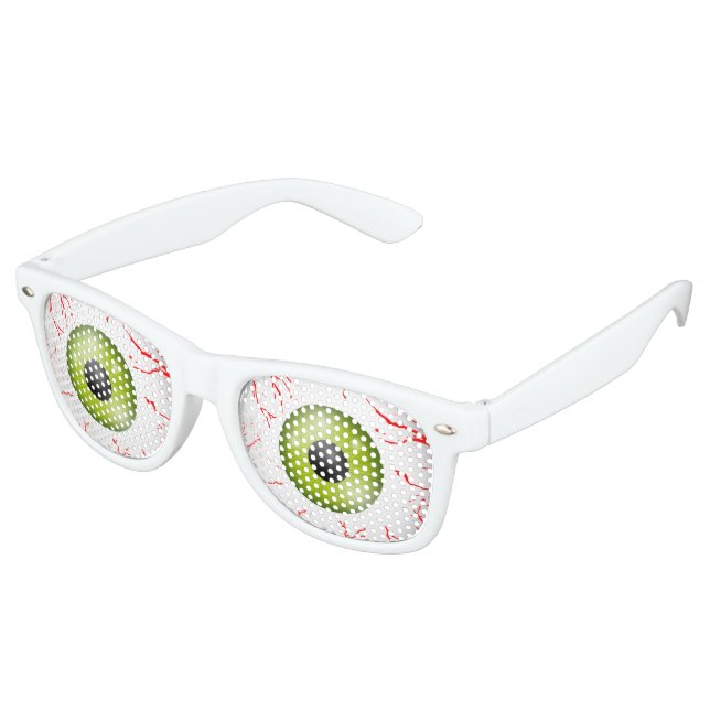 Lunettes De Fête Retro Blooshot Eyeballs Halloween Horror Party Shades (Angulaire)
