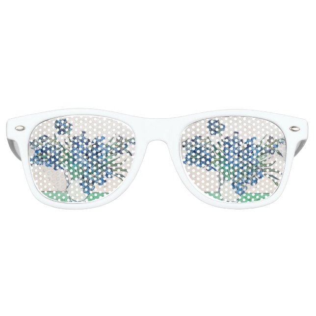 Lunettes De Fête Retro Blue Irises par Vincent Van Gogh Art (Devant)