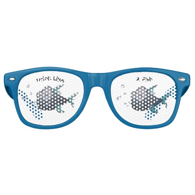 Lunettes De Fête Retro Boire Comme Un Poisson (Devant)