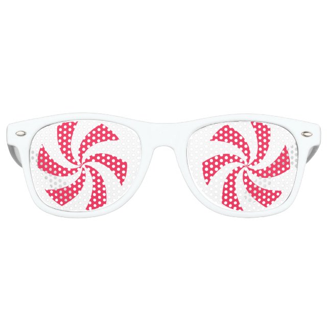 Lunettes De Fête Retro Bonbon de Noël à la menthe  (Devant)