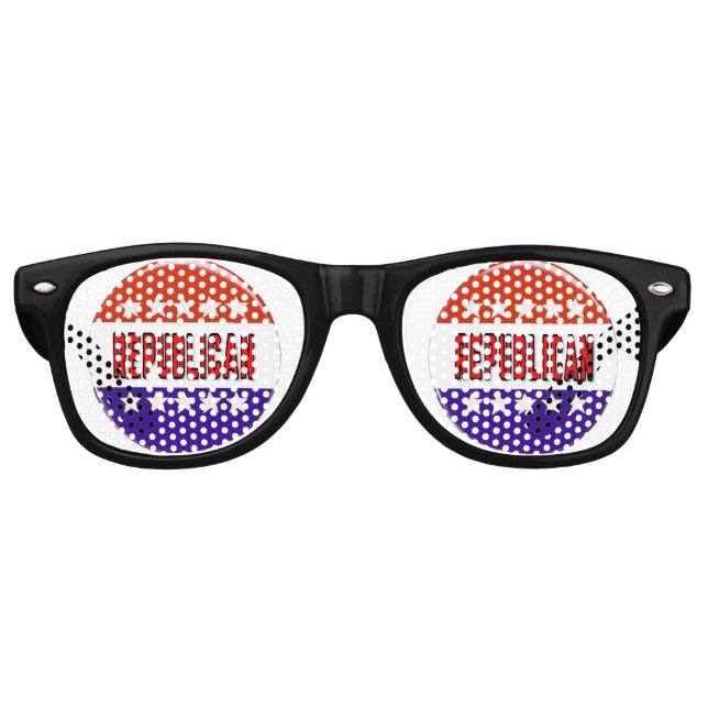 Lunettes De Fête Retro Bouton républicain (Devant)