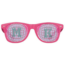 Bright Pink/Aqua X Motif Globe Design avec Monogra