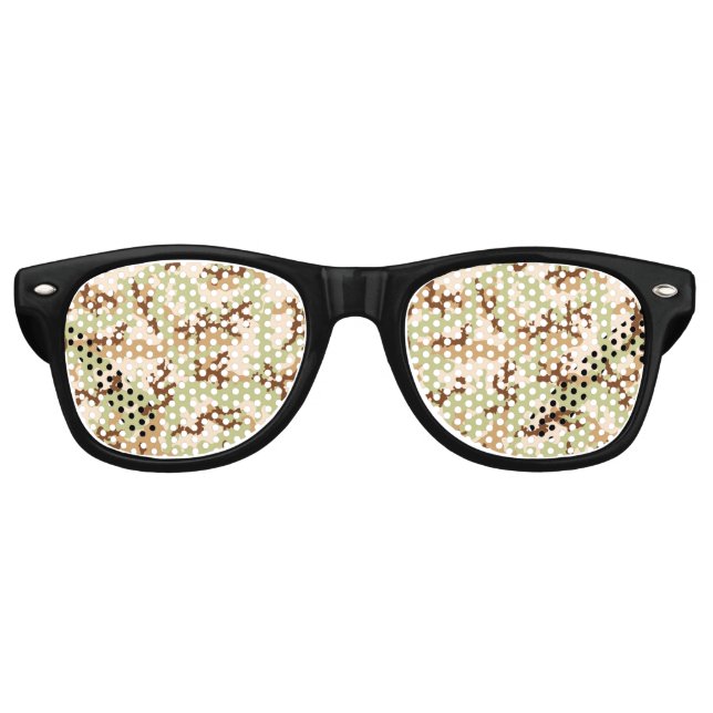 Lunettes De Fête Retro Camouflage du désert (Devant)