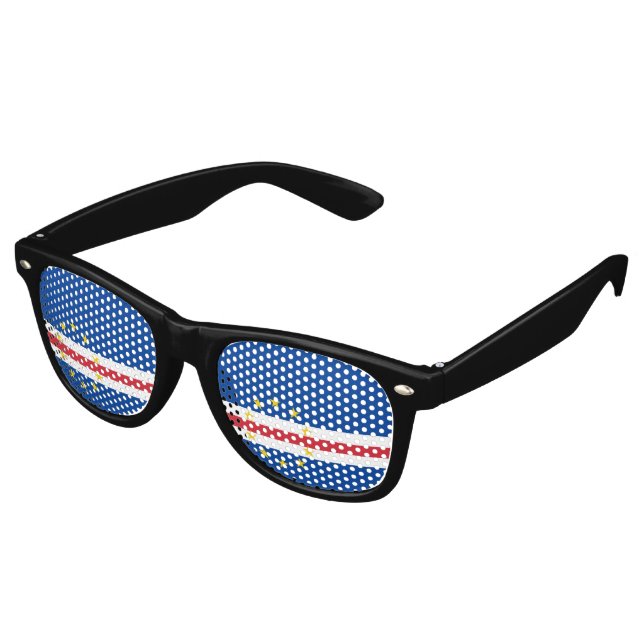 Lunettes De Fête Retro Cap Verde flag (Angulaire)