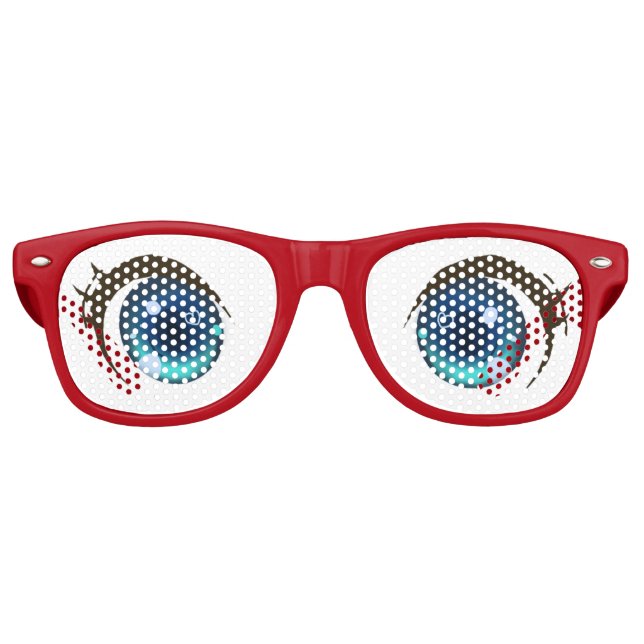 Lunettes De Fête Retro Carton Open Round Eyes (Devant)