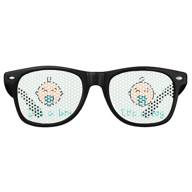 Lunettes De Fête Retro C'est un bébé garçon ! (Devant)