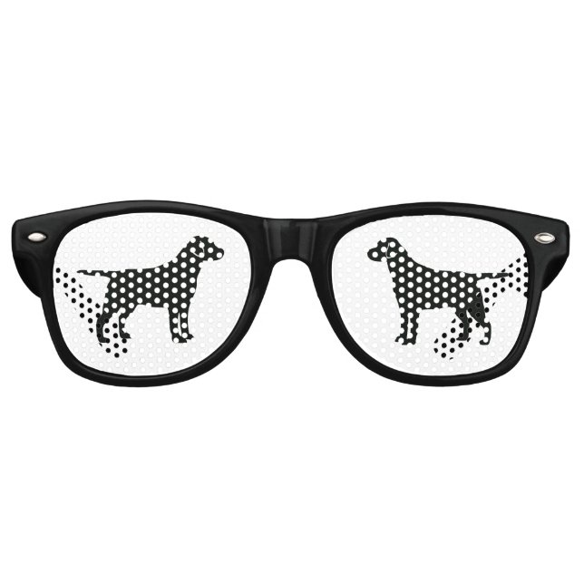 Lunettes De Fête Retro Chien du Black Lab (Devant)