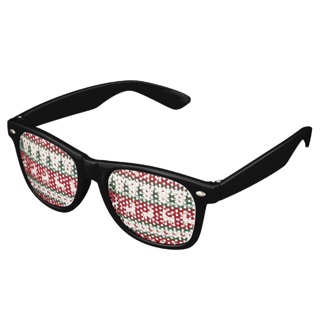 Lunettes De Fête Retro Christmas Reindeer Party Sunglasses (Angulaire)