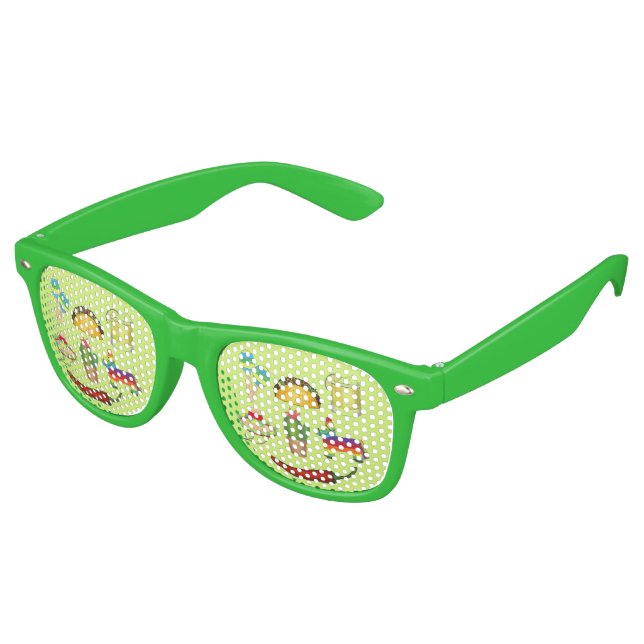 Lunettes De Fête Retro Cinco de Mayo Taco Piñata Margarita Cactus Maracas (Angulaire)