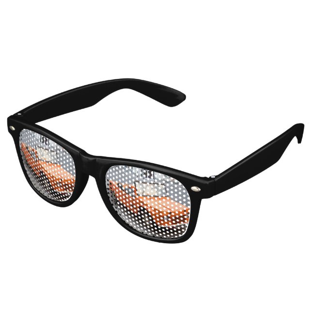 Lunettes De Fête Retro Citroen orange Mehari (Angulaire)