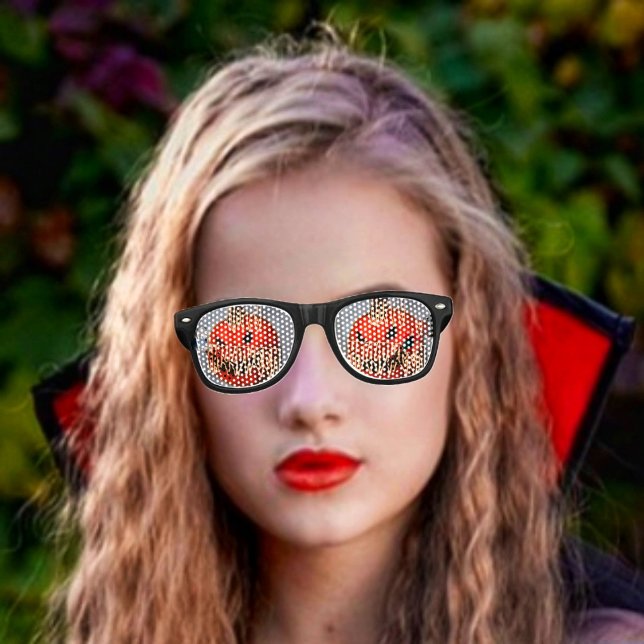 Lunettes De Fête Retro Citrouille Grin (Top off your Halloween costume, with a pair of Pumpkin Grin Sunglasses!)