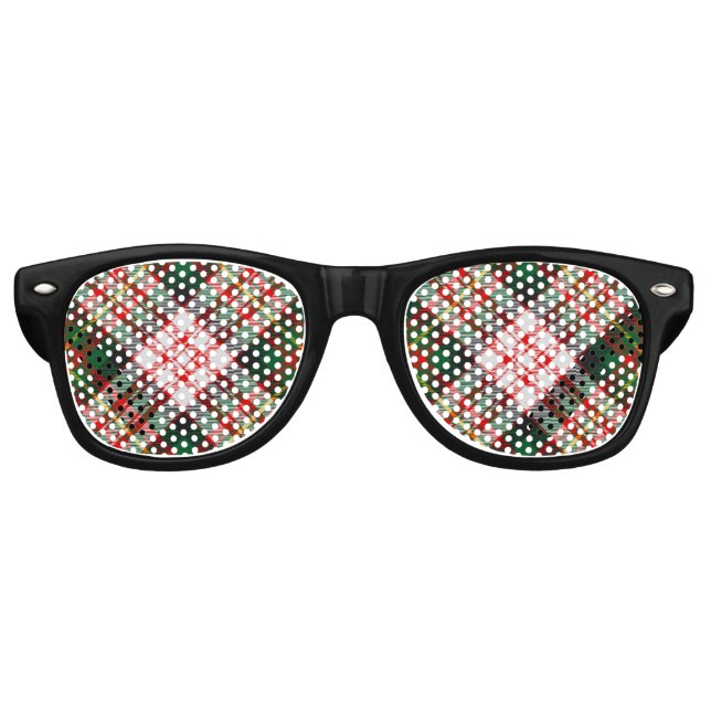 Lunettes De Fête Retro Clan Carnegie robe Tartan (Devant)