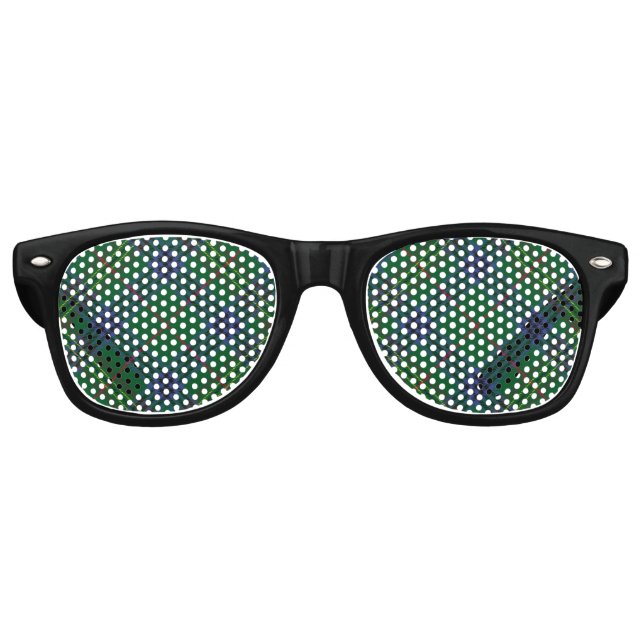 Lunettes De Fête Retro Clan Kennedy Tartan (Devant)