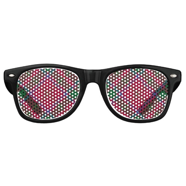 Lunettes De Fête Retro Clan MacDougall Tartan (Devant)