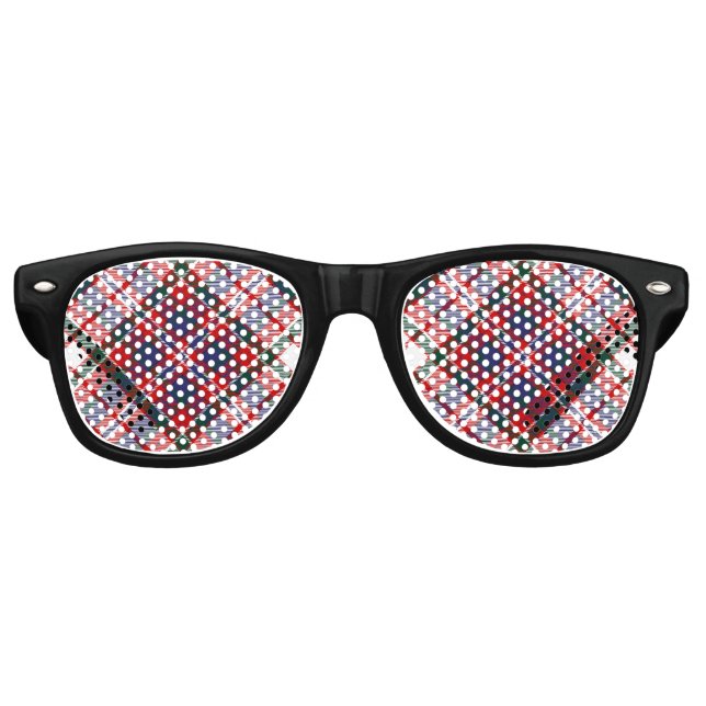 Lunettes De Fête Retro Clan MacFarlane robe Tartan (Devant)